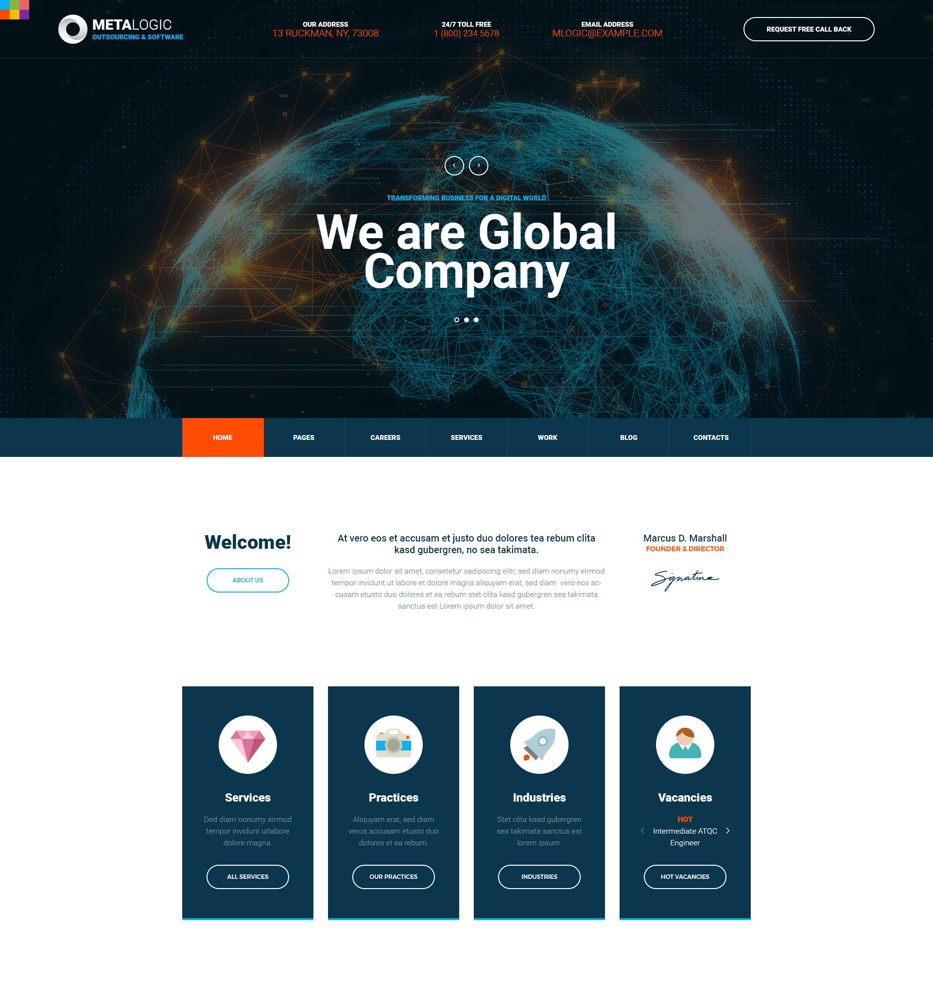 Metalogic It Company Wordpress Theme - 